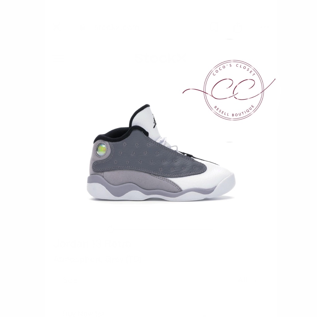 Kids Air Jordan 13 In Atmosphere Grey
